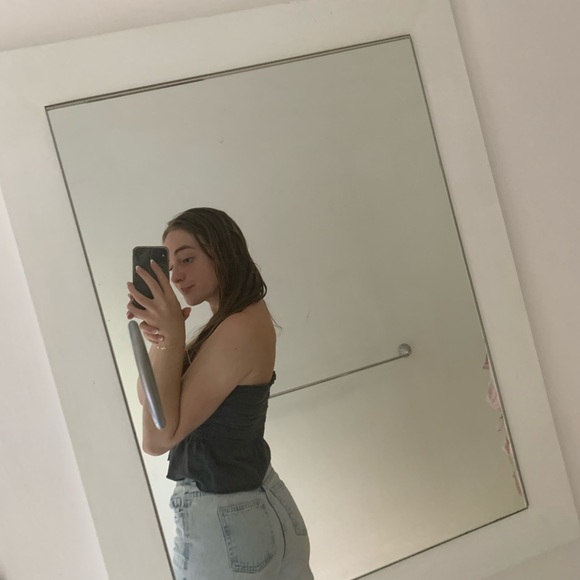 Cute Grey strapless crop top !! - Picture 3 of 3